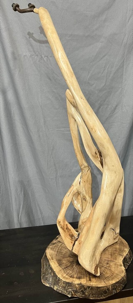 Abstract sculptural wood carving